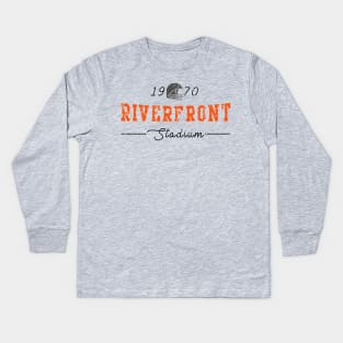 Riverfront Stadium Kids Long Sleeve T-Shirt